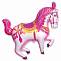 МИНИ Лошадь цирковая розовая